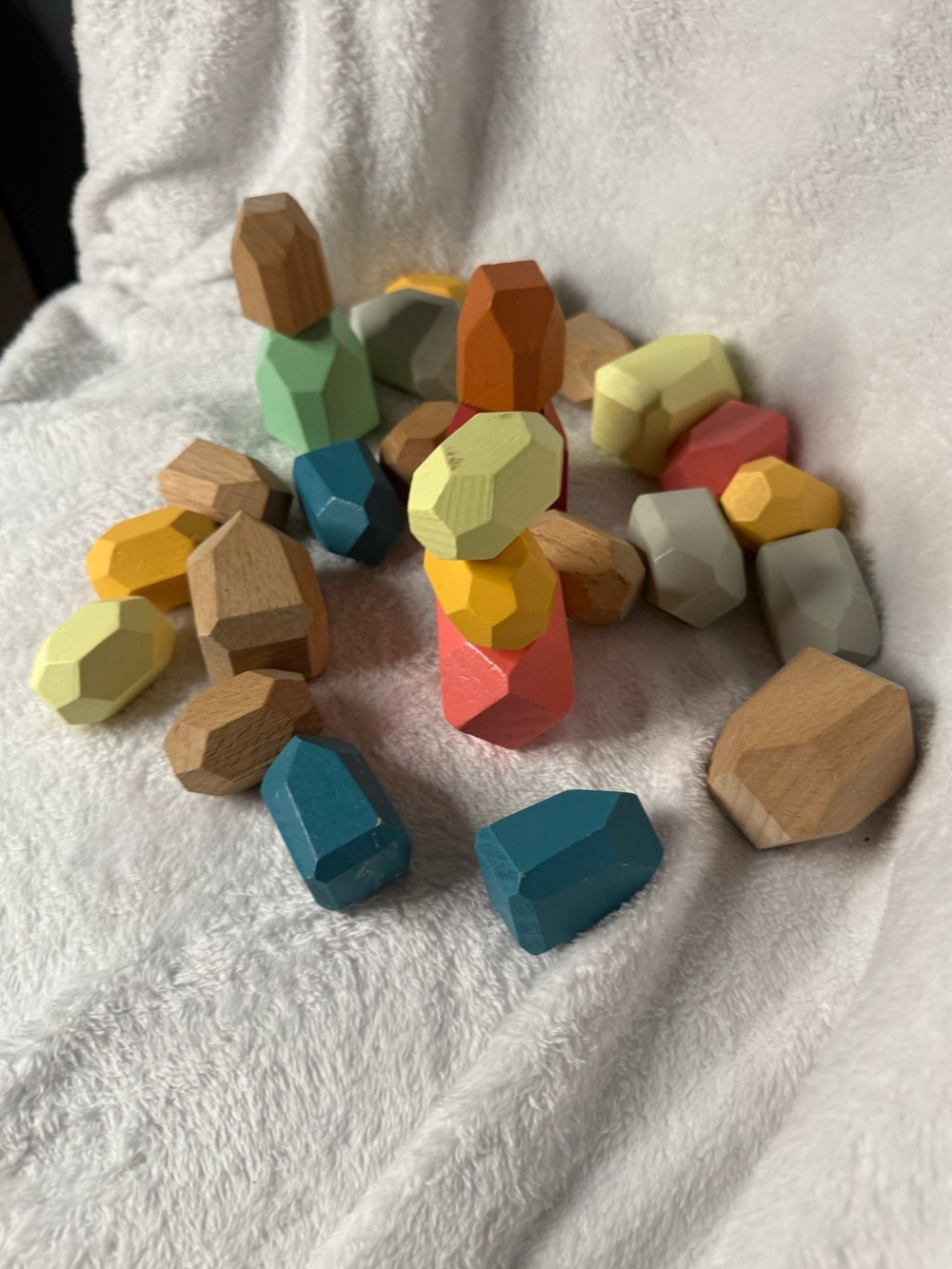 Wooden Stacking Rocks - Picture 2 of 3